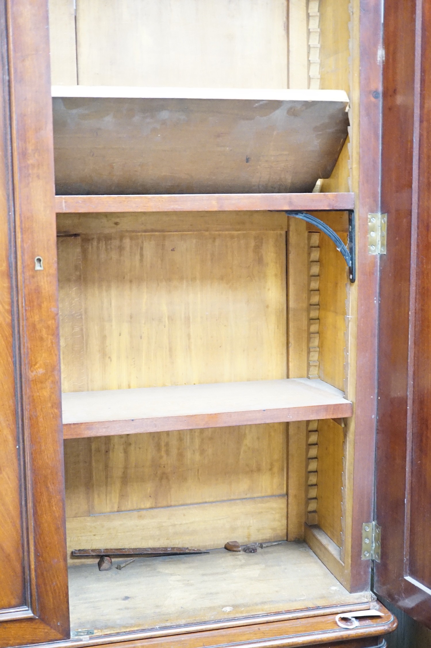 A 19th French mahogany library bookcase, width 110cm, height 221cm *Please note the sale commences at 9am.